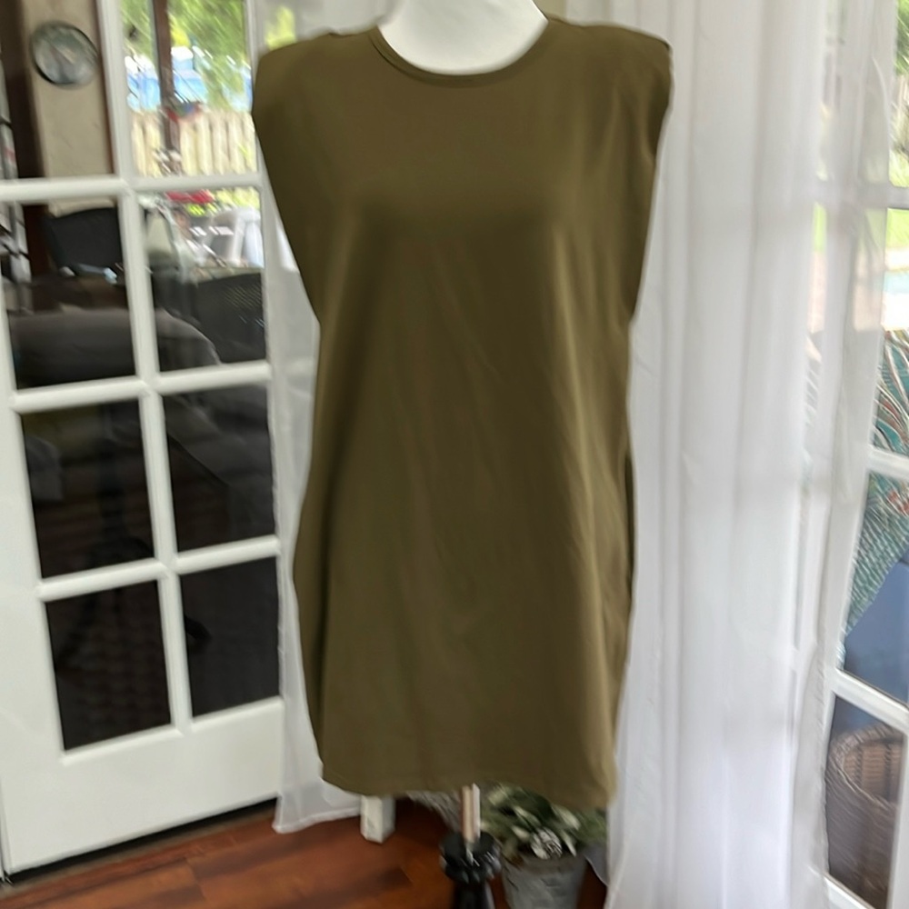 Olive green short dress Sz small